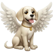 Dog with wings sticker