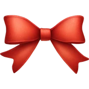 Red Christmas bow sticker