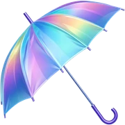 Holographic umbrella sticker