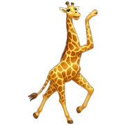dancing giraffe sticker