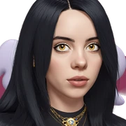 black-haired girl with jewelry sticker