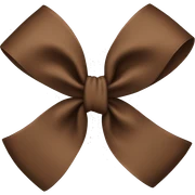 Brown bow sticker