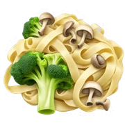 Fettuccini Alfredo with broccoli and mushrooms  sticker