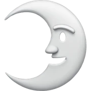 half moon sticker