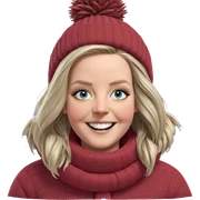smiling girl in winter wonderland sticker