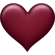burgundy heart sticker
