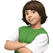 smiling girl with short hair sticker