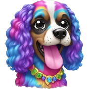 Lisa frank dog sticker