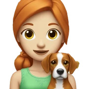 Redhead girl with green icing and my dog sticker