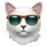 Cat with sunglasses sticker