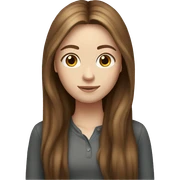 Skinny white girl with long brown hair sticker