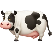 Fat cute cow sticker
