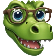 dinosaurio con lentes sticker