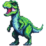 man T-Rex pixel art sticker