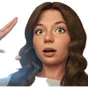 realistic portrait of brown-haired girl sticker