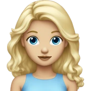 Blonde girl with blue eyes  sticker