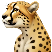 Cartoon Cheetah blowing a bla kiss sticker