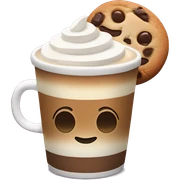Latte with cookie  sticker
