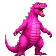 pink godzilla  sticker