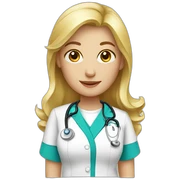 Nurse blond sticker