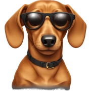 Dachshund with sunglasses  sticker