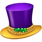 Mardi Gras hat sticker