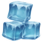 Realistic ice cubes sticker