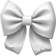 White wavy bow sticker