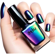 Multichrome Colorshifting Nail polish bottle, black lid sticker
