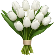 white tulip bouquet  sticker