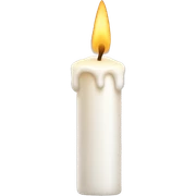 White candle christmas sticker