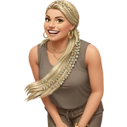smiling girl with jewelry sticker