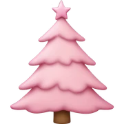 pastel pink christmas tree sticker