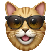 Cat with sunglasses sticker