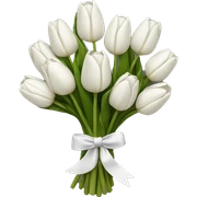 white tulip bouquet  sticker