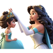 fairy tale princess gathering sticker