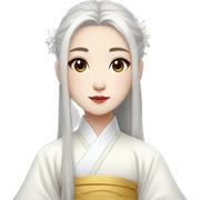 bald xie lian wearing a white hanfu sticker