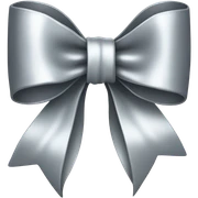 Silver bow sticker