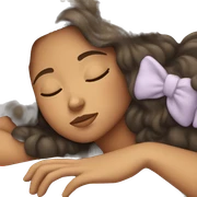 Brunette girl sleeping sticker