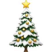 white christmas tree sticker