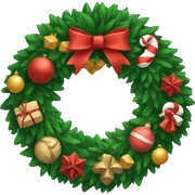 christmas wreath sticker