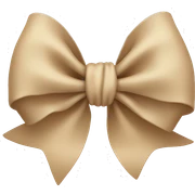 Beige bow sticker
