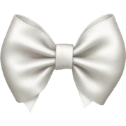 white satin bow sticker