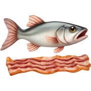 Fishy bacon sticker