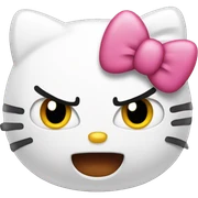 Angry hello kitty sticker