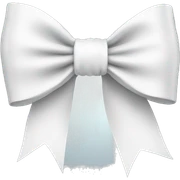 White bow  sticker
