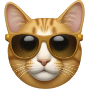 Cat with sunglasses sticker
