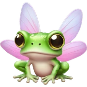 Fairy frog with pink wings  sticker