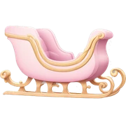 light pink sleigh sticker