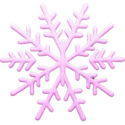 Pink snowflake sticker
